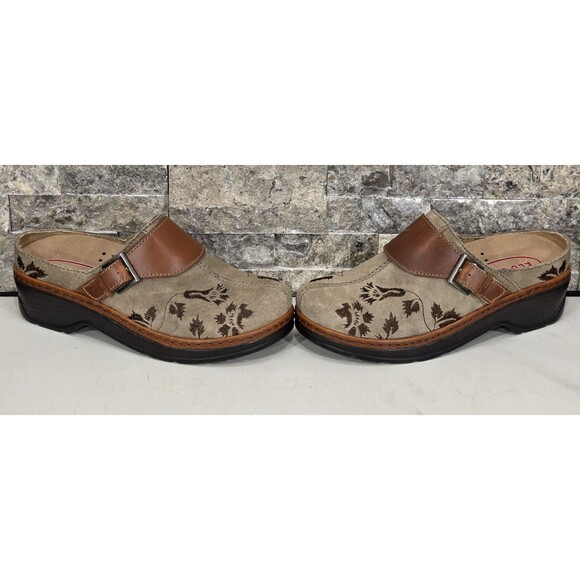 Klogs Austin Tapestry Clogs Suede Slip Resistant Arch Support Taupe Women 9.5 M - Picture 12 of 14